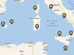 Mapa plavby